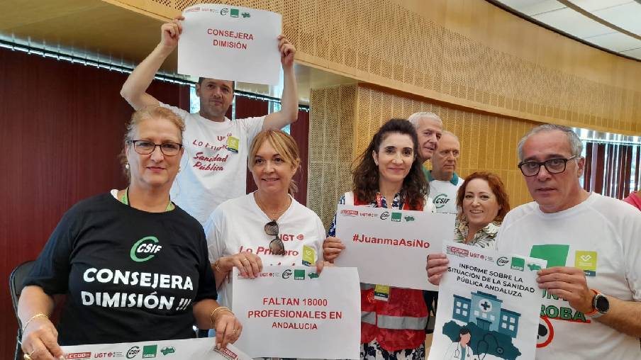 Foto de la reivindicación en la Diputación de Granada.